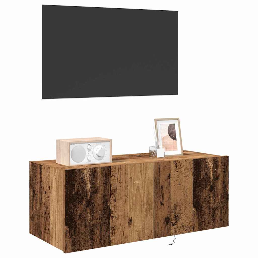 TV Wall Cabinet Old wood 80 x 35 x 31 cm Engineered wood